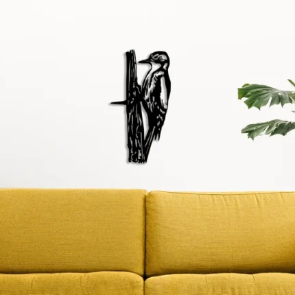 Ağaçkakan Metal Duvar Dekoru